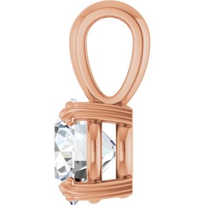 14K Rose Gold 8.2 mm Round Pendant Mounting – image 5