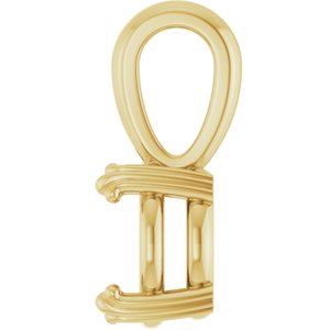 14K Yellow Gold 8.2 mm Round Pendant Mounting – image 6