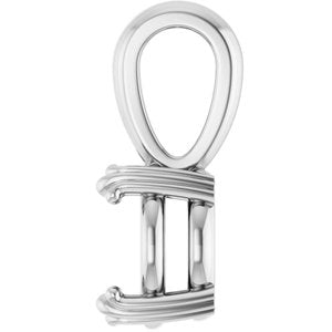 18K White Gold 8.2 mm Round Pendant Mounting – image 6