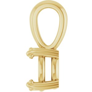10K Yellow Gold 7.4 mm Round Pendant Mounting – image 6