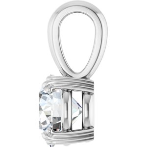 Sterling Silver 7.4 mm Round Pendant Mounting – image 5