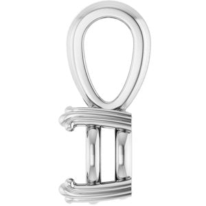 18K White Gold 7.4 mm Round Pendant Mounting – image 6