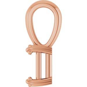 10K Rose Gold 6x4 mm Emerald Pendant Mounting – image 6