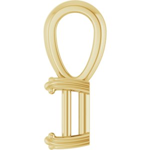 10K Yellow Gold 6x4 mm Emerald Pendant Mounting – image 6