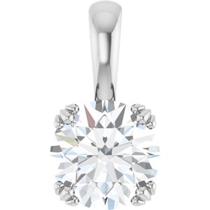 18K White Gold 8.2 mm Round Pendant Mounting