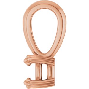 10K Rose Gold 4x4 mm Cushion Pendant Mounting – image 6