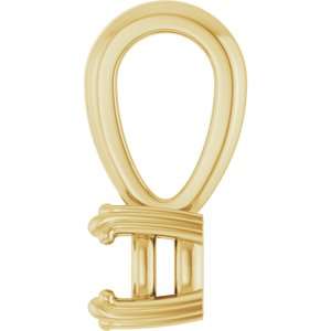 14K Yellow Gold 4x4 mm Cushion Pendant Mounting – image 6
