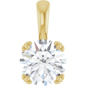 14K Yellow Gold 8.8 mm Round Pendant Mounting