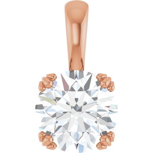 18K Rose Gold 8.8 mm Round Pendant Mounting