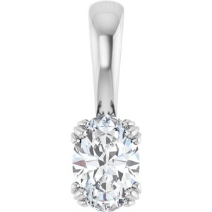 Continuum Sterling Silver 6.5x4.5 mm Oval Pendant Mounting