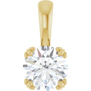 10K Yellow Gold 7.4 mm Round Pendant Mounting