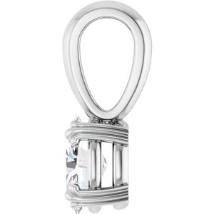 Sterling Silver 6.5x4.5 mm Oval Pendant Mounting – image 5