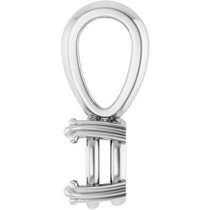 Platinum 6.5x4.5 mm Oval Pendant Mounting – image 6