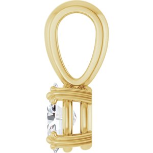 10K Yellow Gold 6.5x4.5 mm Oval Pendant Mounting – image 5