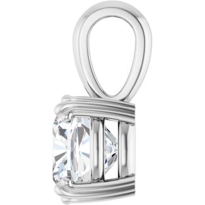 Platinum 8x8 mm Cushion Pendant Mounting – image 5