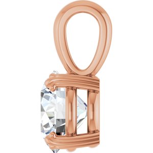 14K Rose Gold 8.8 mm Round Pendant Mounting – image 5