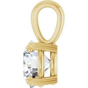 14K Yellow Gold 8.8 mm Round Pendant Mounting – image 5