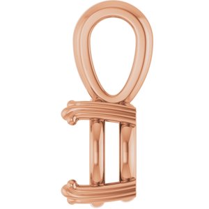 18K Rose Gold 8.8 mm Round Pendant Mounting – image 6