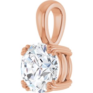 18K Rose Gold 8.8 mm Round Pendant Mounting – image 3
