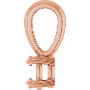 14K Rose Gold 5x3.5 mm Oval Pendant Mounting – image 6