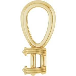 10K Yellow Gold 5x3.5 mm Oval Pendant Mounting – image 6