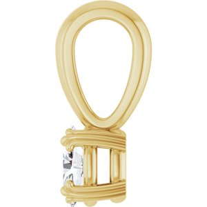 18K Yellow Gold 5x3.5 mm Oval Pendant Mounting – image 5
