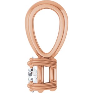 14K Rose Gold 5x3.5 mm Oval Pendant Mounting – image 5