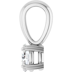 14K X1 White Gold 5x3.5 mm Oval Pendant Mounting – image 5