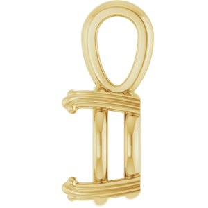 10K Yellow Gold 11 mm Round Pendant Mounting – image 6