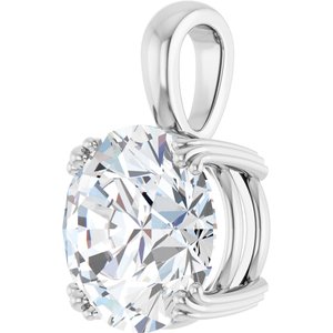10K White Gold 12 mm Round Pendant Mounting – image 3