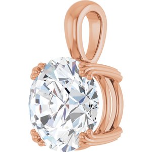 10K Rose Gold 12 mm Round Pendant Mounting – image 3