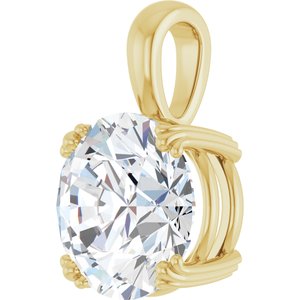18K Yellow Gold 12 mm Round Pendant Mounting – image 3