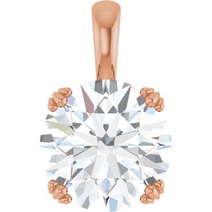 10K Rose Gold 12 mm Round Pendant Mounting