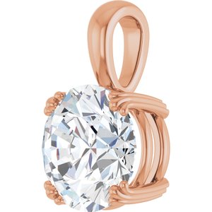 18K Rose Gold 11 mm Round Pendant Mounting – image 3