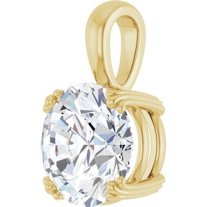 10K Yellow Gold 11 mm Round Pendant Mounting – image 3