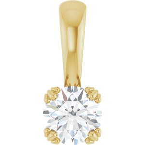 14K Yellow Gold 5.2 mm Round Pendant Mounting