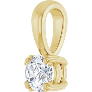 10K Yellow Gold 5.2 mm Round Pendant Mounting – image 3