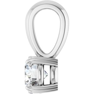 14K White Gold 5.2 mm Round Pendant Mounting – image 5