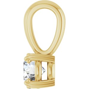 18K Yellow Gold 5.2 mm Round Pendant Mounting – image 5