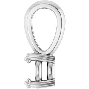14K X1 White Gold 5.2 mm Round Pendant Mounting – image 6