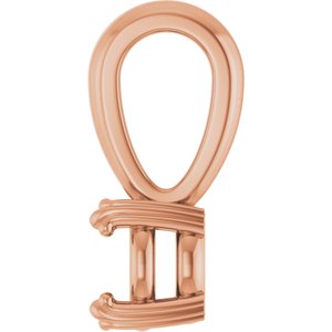 14K Rose Gold 5.2 mm Round Pendant Mounting – image 6