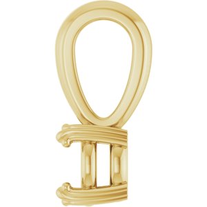 14K Yellow Gold 5.2 mm Round Pendant Mounting – image 6
