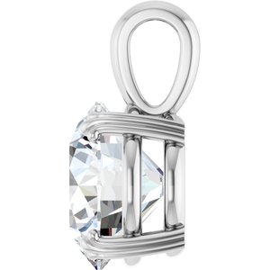 10K White Gold 12 mm Round Pendant Mounting – image 5