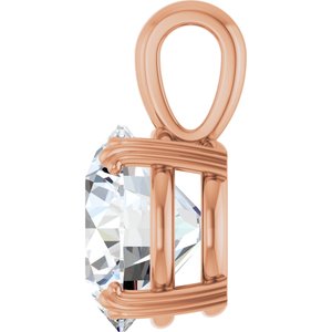 10K Rose Gold 12 mm Round Pendant Mounting – image 5