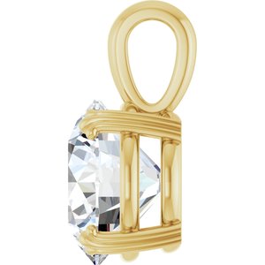 18K Yellow Gold 12 mm Round Pendant Mounting – image 5