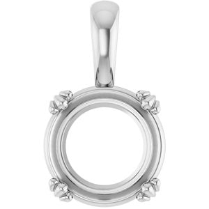 Continuum Sterling Silver 11 mm Round Pendant Mounting – image 2