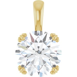 14K Yellow Gold 11 mm Round Pendant Mounting