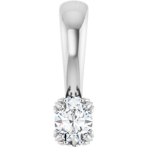 Platinum 4x3 mm Oval Pendant Mounting