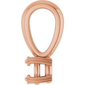 10K Rose Gold 4x3 mm Oval Pendant Mounting – image 6