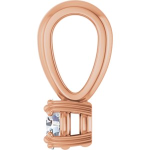 10K Rose Gold 4x3 mm Oval Pendant Mounting – image 5